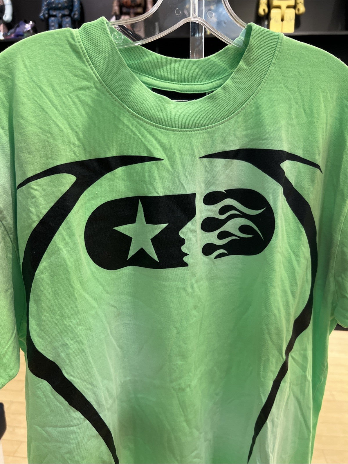 Hellstar Neon Green Warm Up Tee Shirt