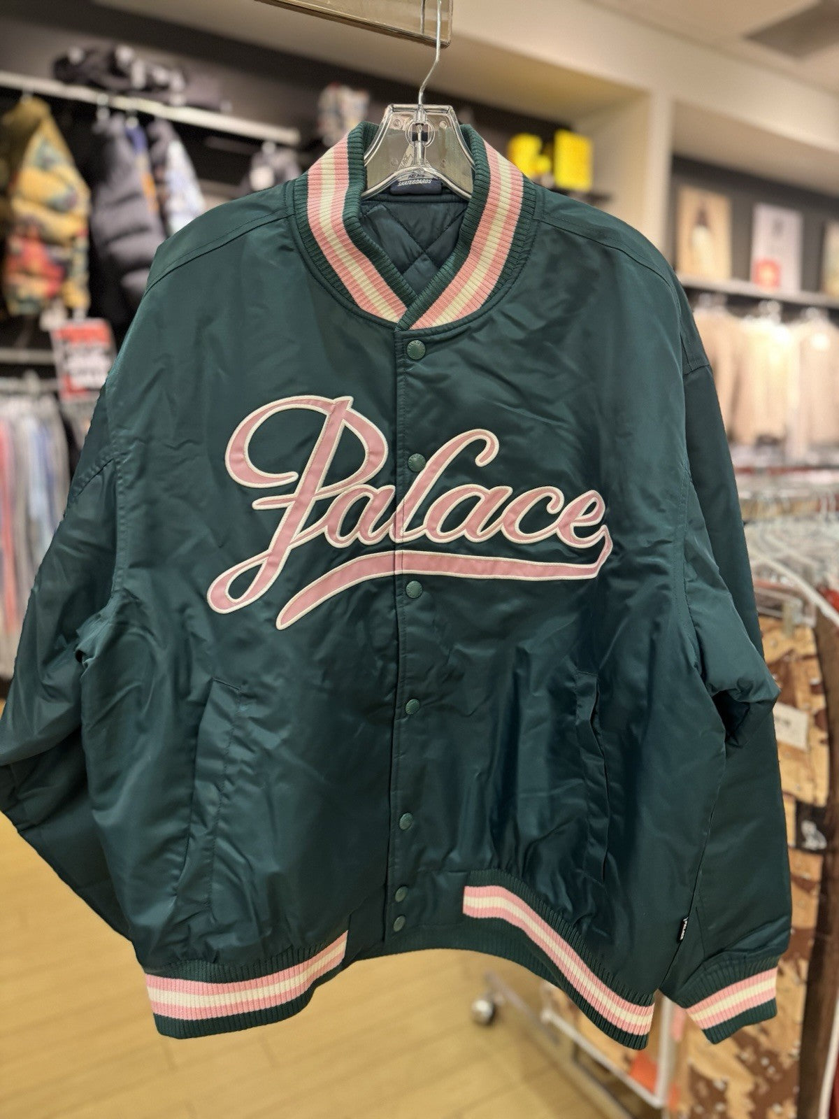 Palace Satin The Arena Jacket Green Size L In Hand Ready To Ship