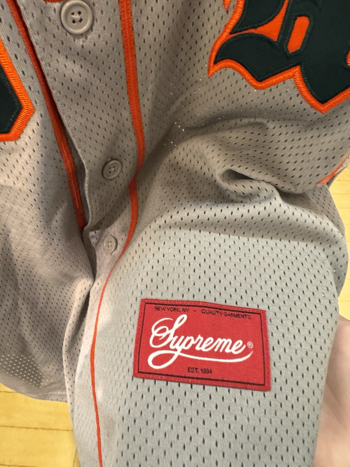 Supreme Old English Baseball Jersey Size Small