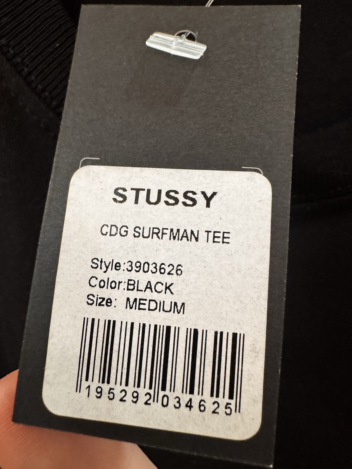 Stussy CDG Surfman Tee Black Size M