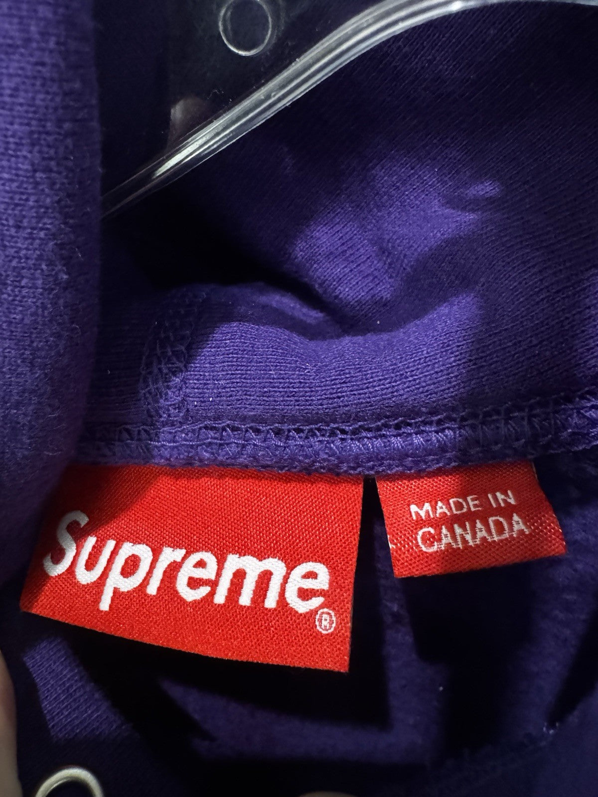 Supreme Box Logo Hooded Swearshirt FW23 Dark Purple Size M