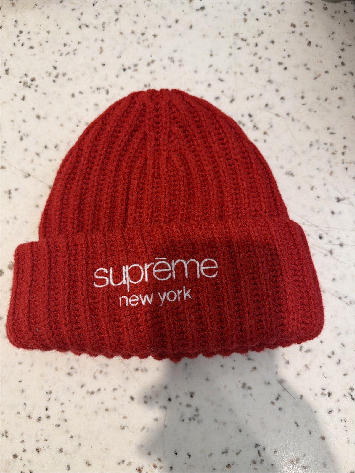 Supreme Classic Logo Chunky Ribbed Beanie