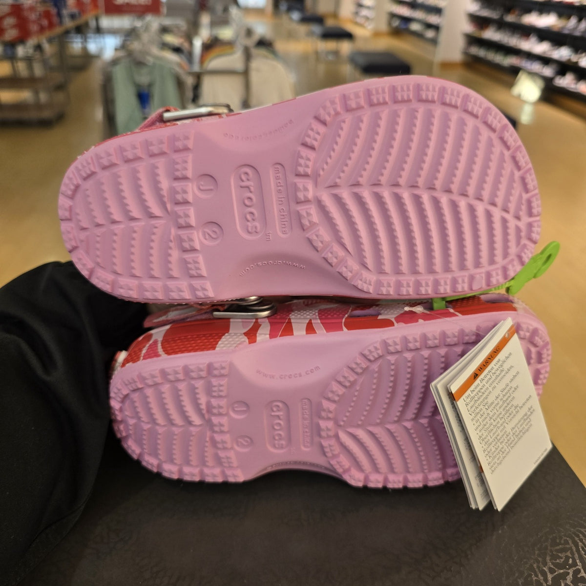 Size 2 - Bape X Crocs Classic Kids Clog Pink