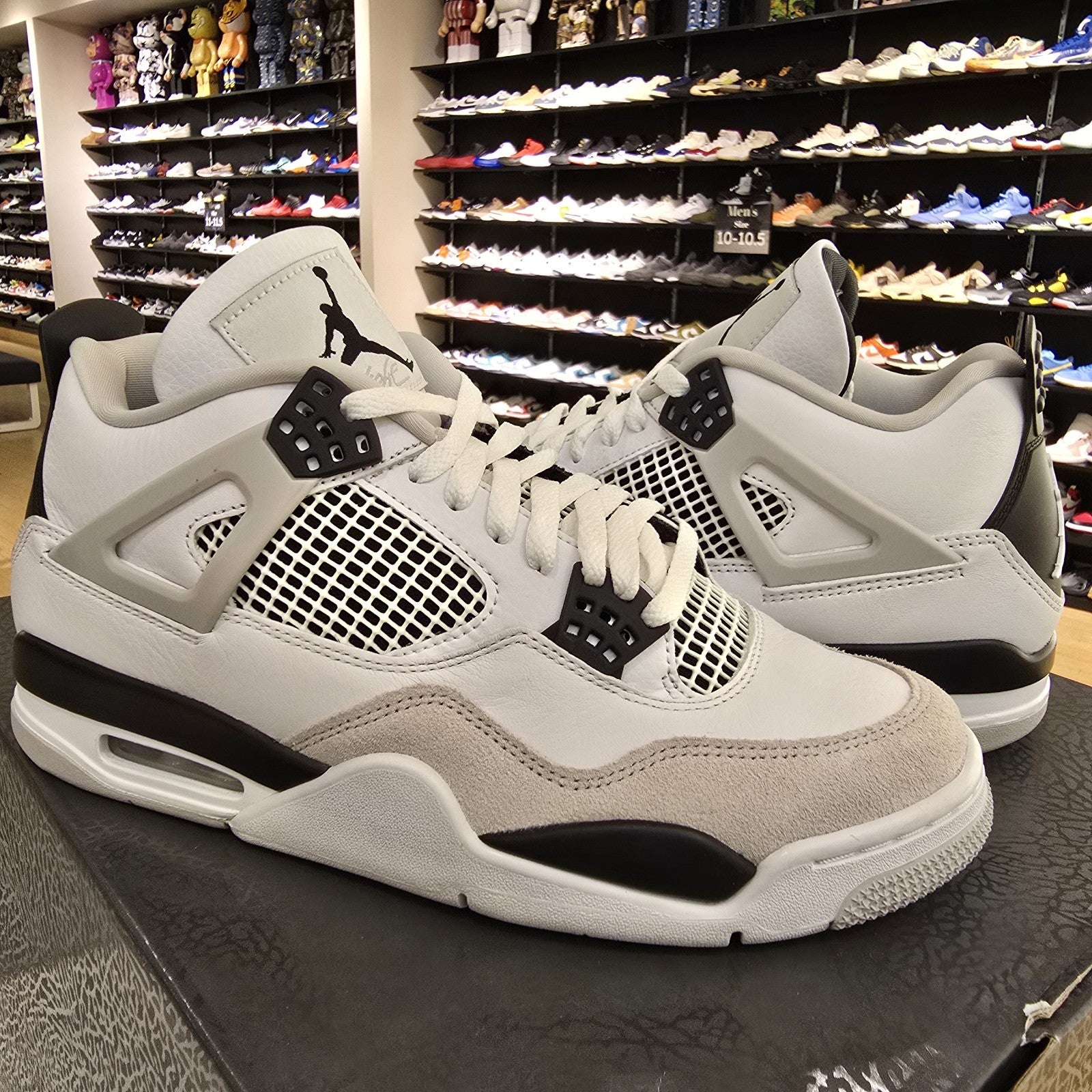 Size 10 - Jordan 4 Retro Mid Military Black