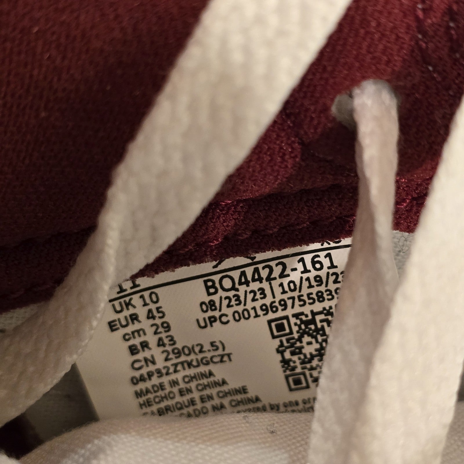 Size 11 - Air Jordan 1 Retro '85 OG High Metallic Burgundy