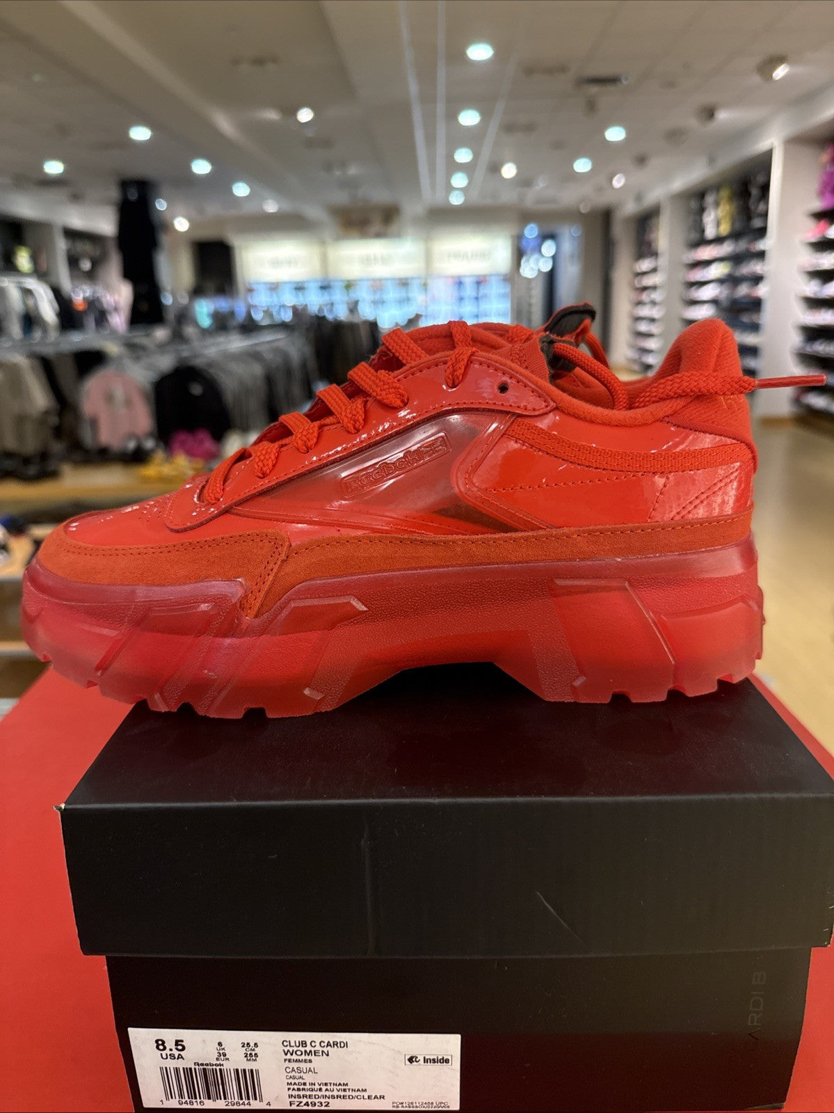 Size 8.5 - Cardi B x Reebok Club C Instinct Red W