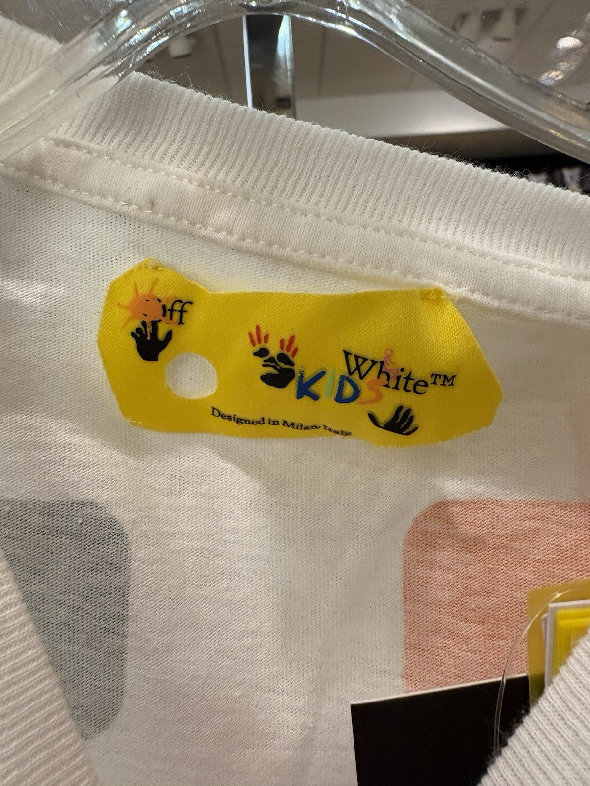 OFF-WHITE Kids Rounded S/S T-shirt White Size 12 Years Old 