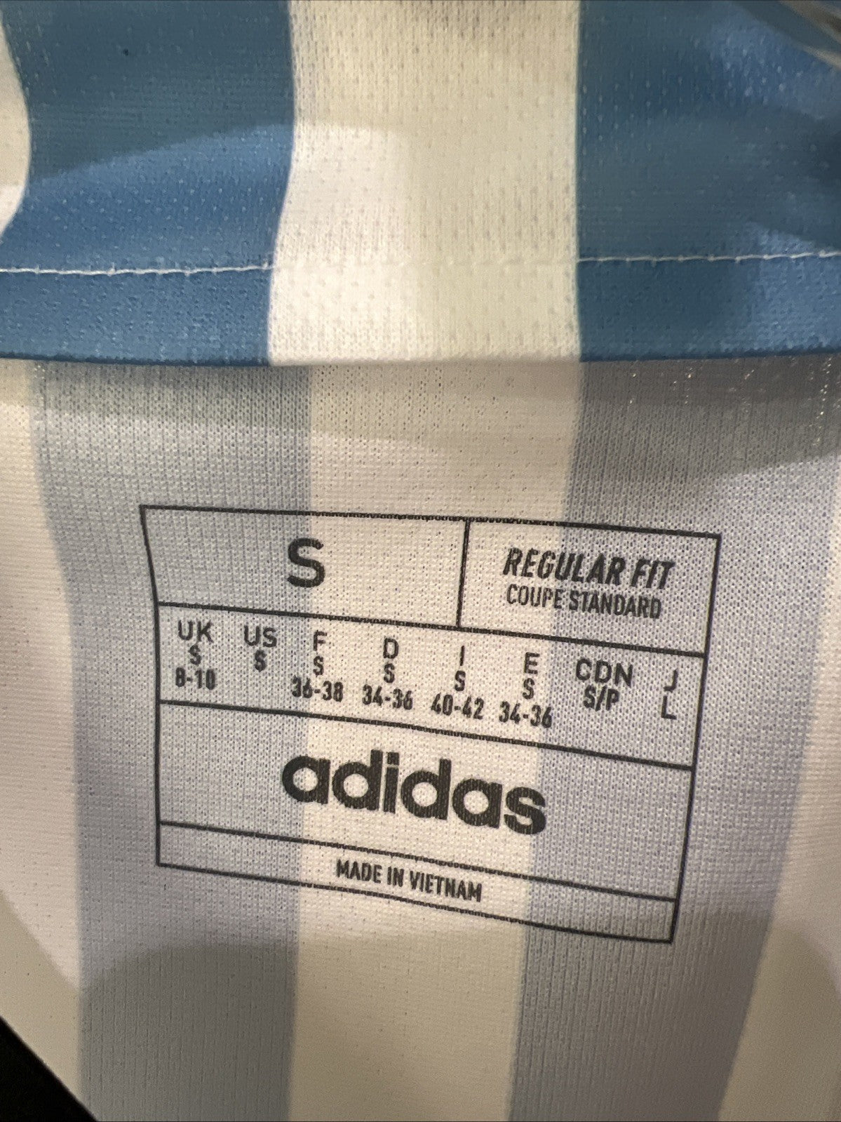 adidas Argentina 2022 Home Jersey White/Light Blue Women’s Sz S