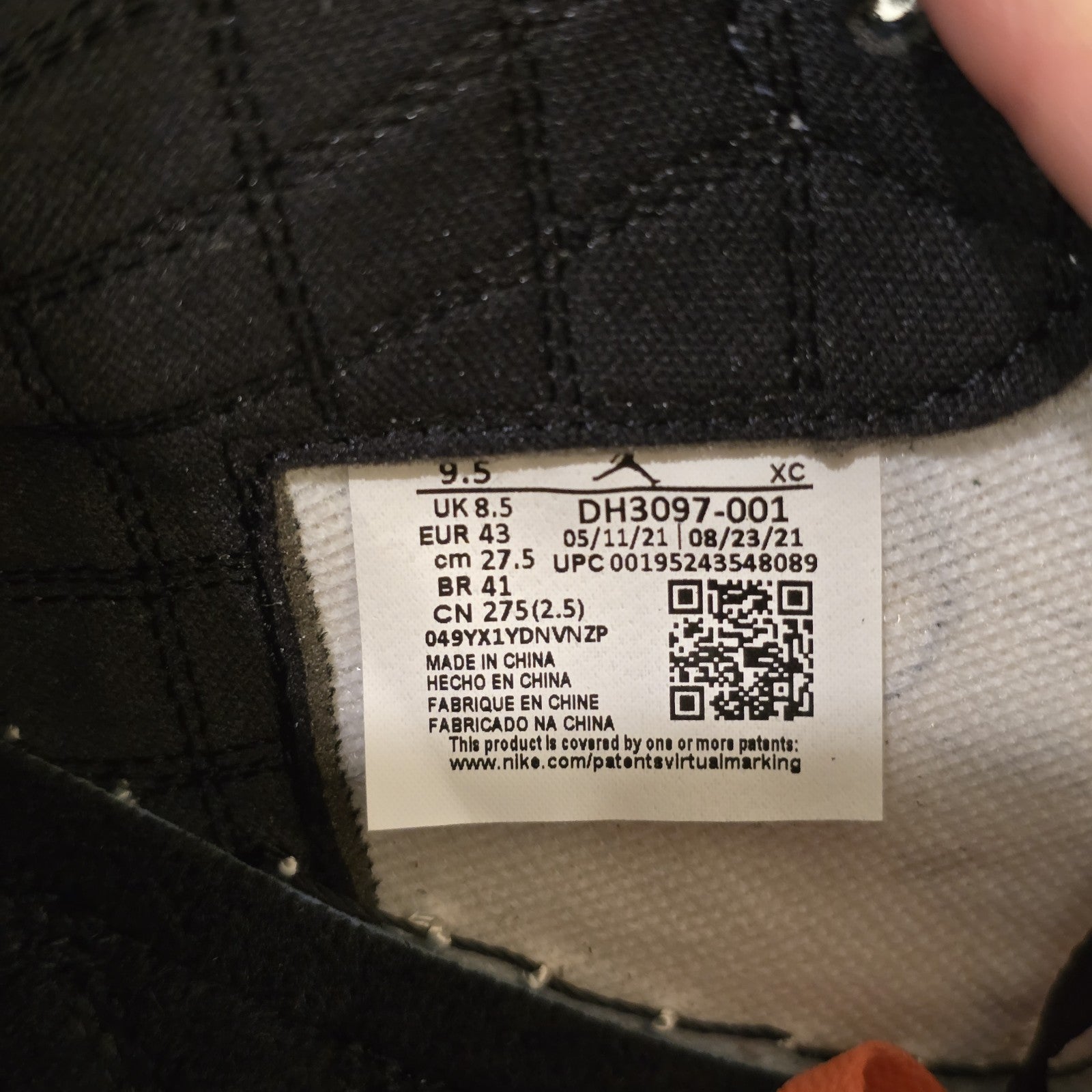 Size 9.5 - Jordan 1 High OG Hand Crafted