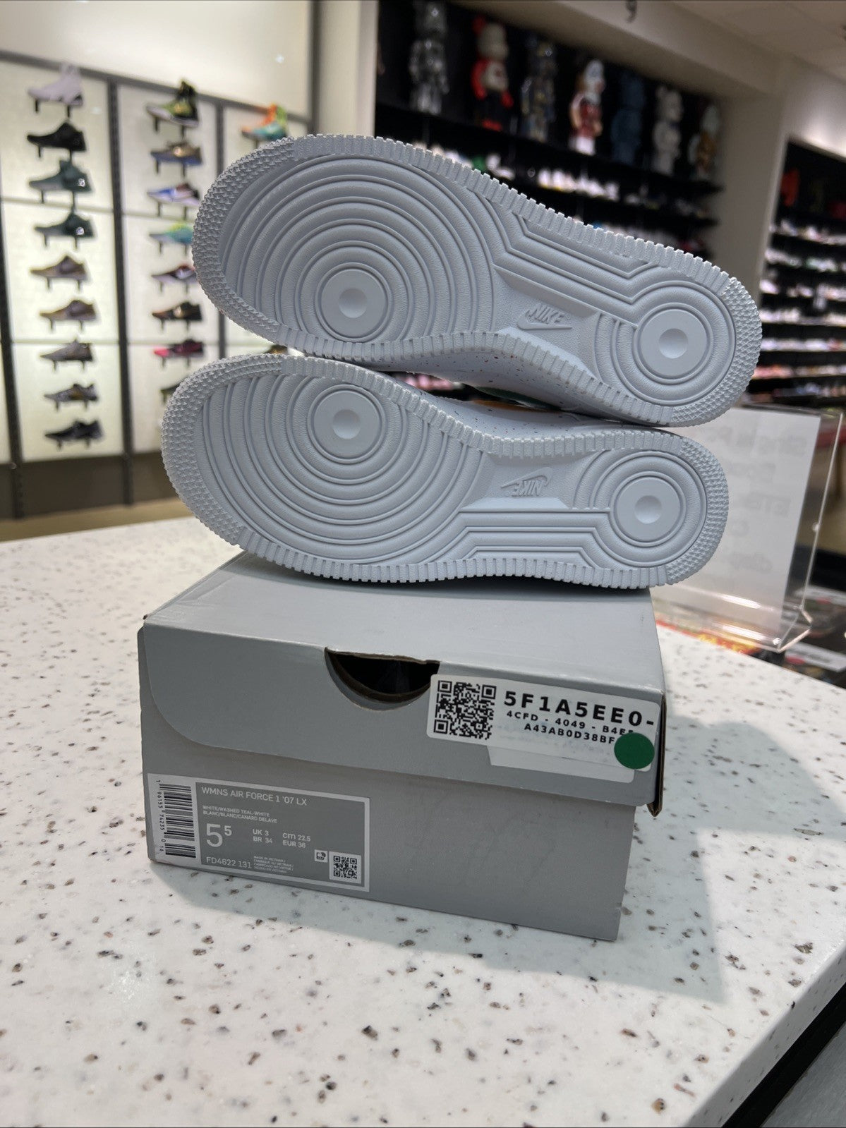 Nike Air Force 1 ‘07 LX White/Washed Teal Womens Sz 5.5