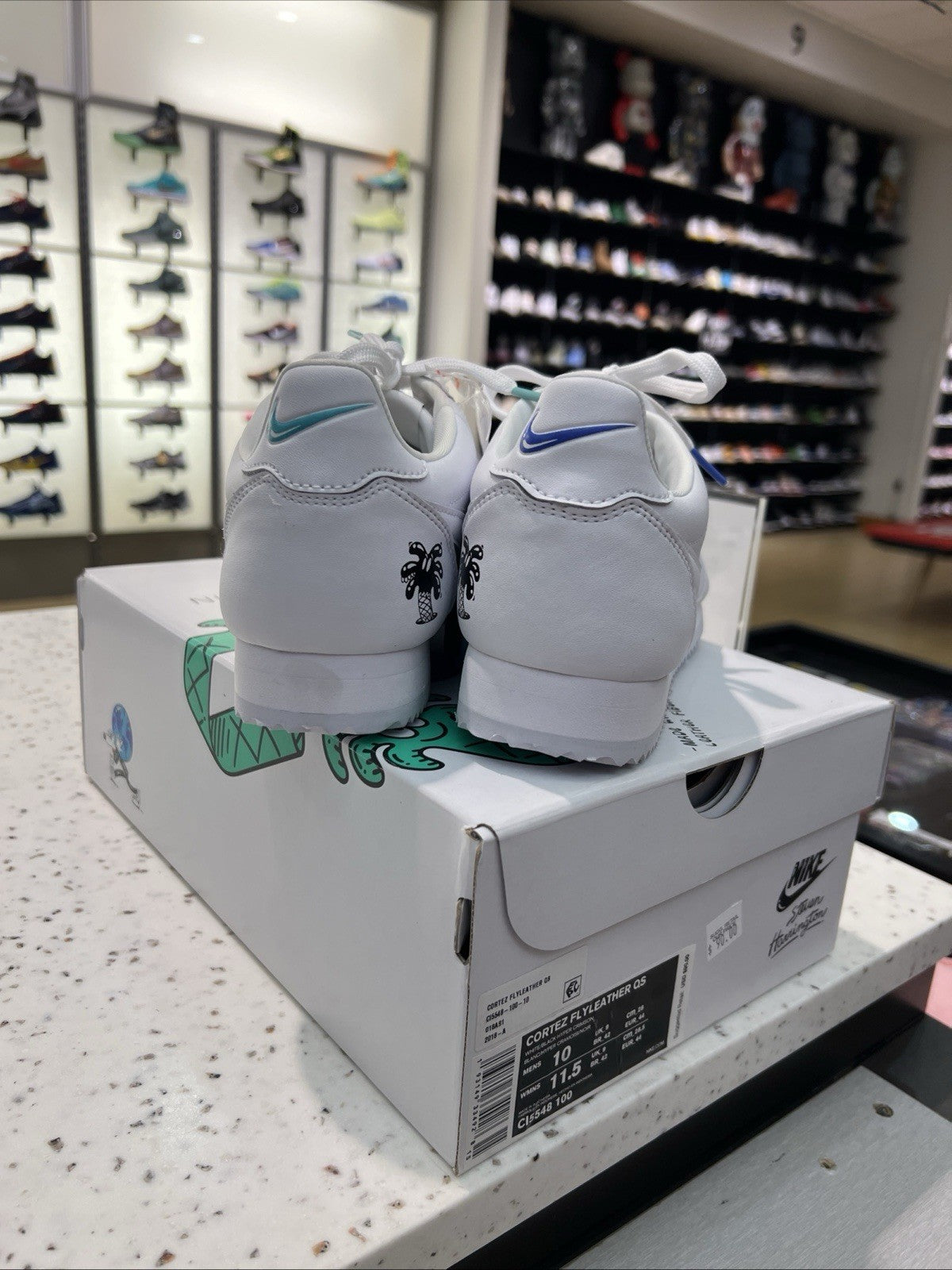 Nike Cortez Fly leather Steve Harrington Earth Day 2019 Sz 10 DEFECT