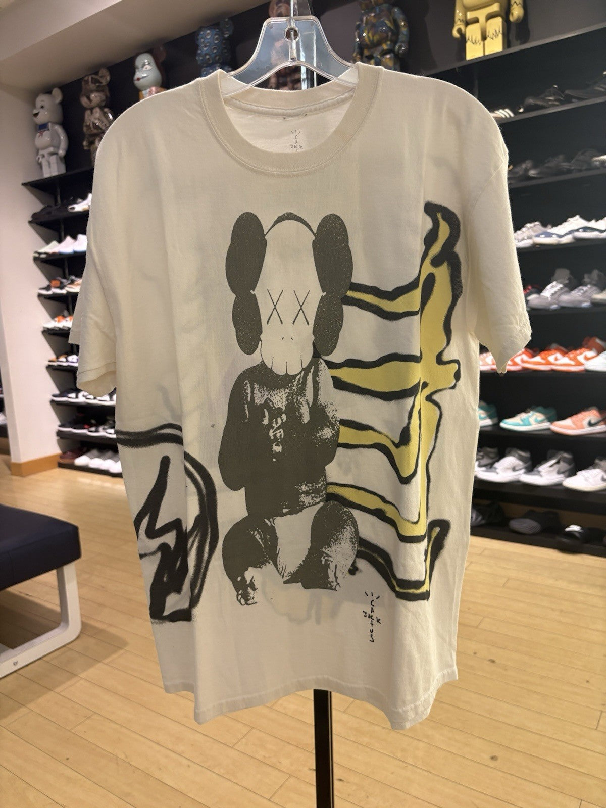 Cactus Jack by Travis Scott x KAWS For Fragment Tee 'Vintage Wash' Size M