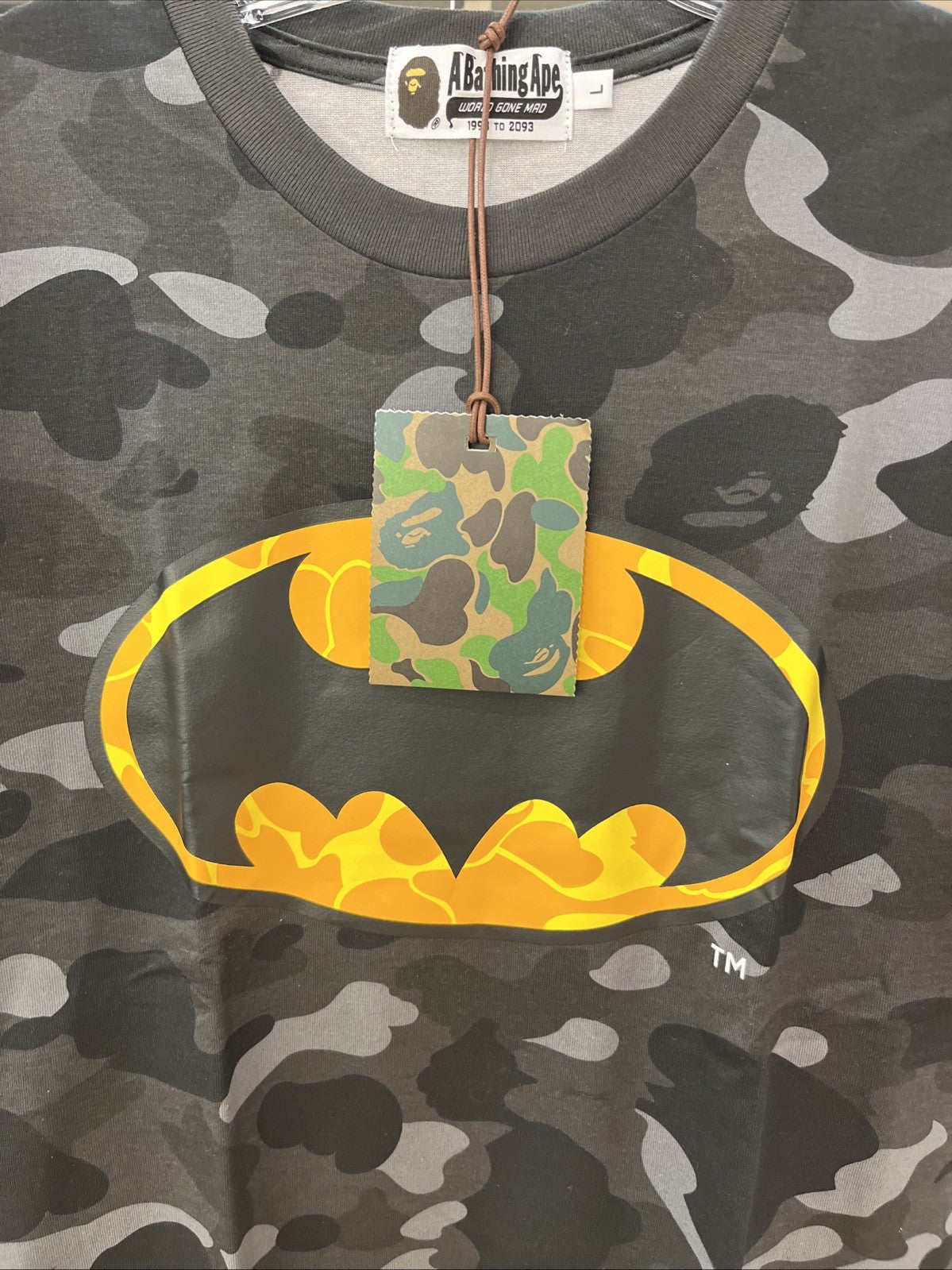 BAPE x DC Batman Color Camo Tee SZ Large