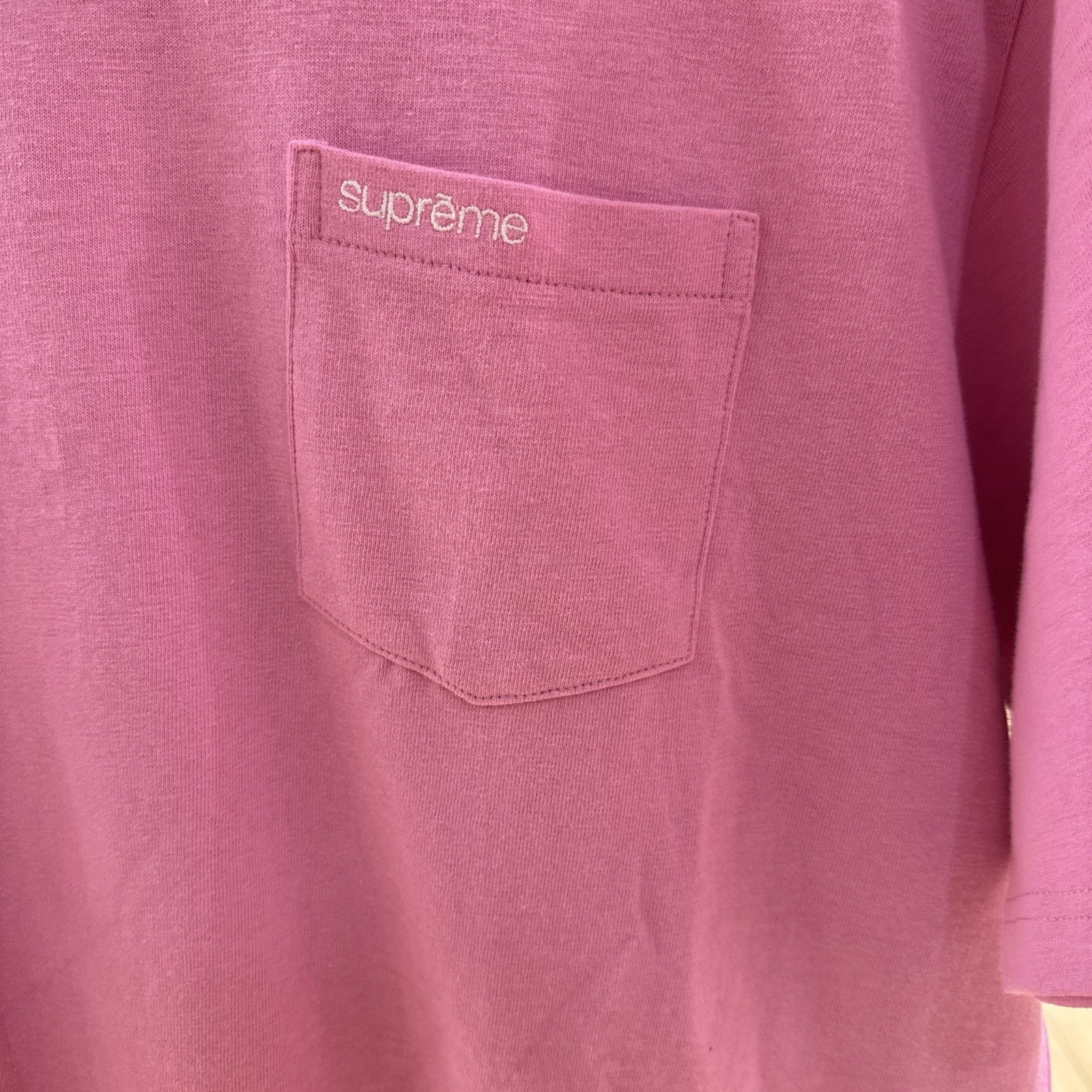 Supreme S/S Pocket Tee Bright Pink SZ XL