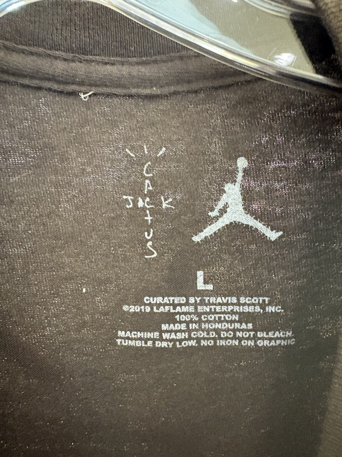 Travis Scott Jordan Cactus Jack Highest T Shirt Brown Size Large Defect 