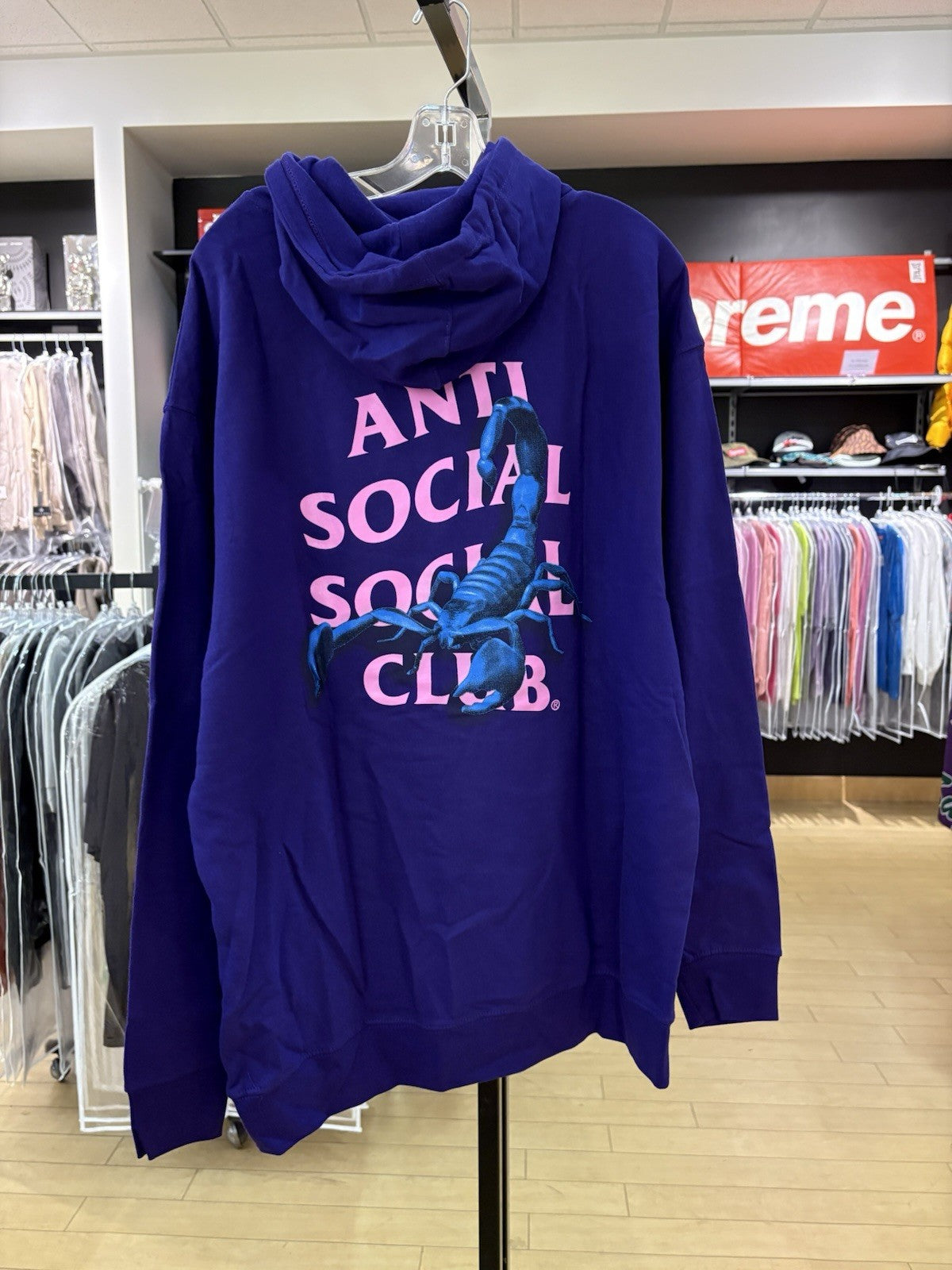 Anti Social Social Club Moodsting Hoodie Purple Sz XL