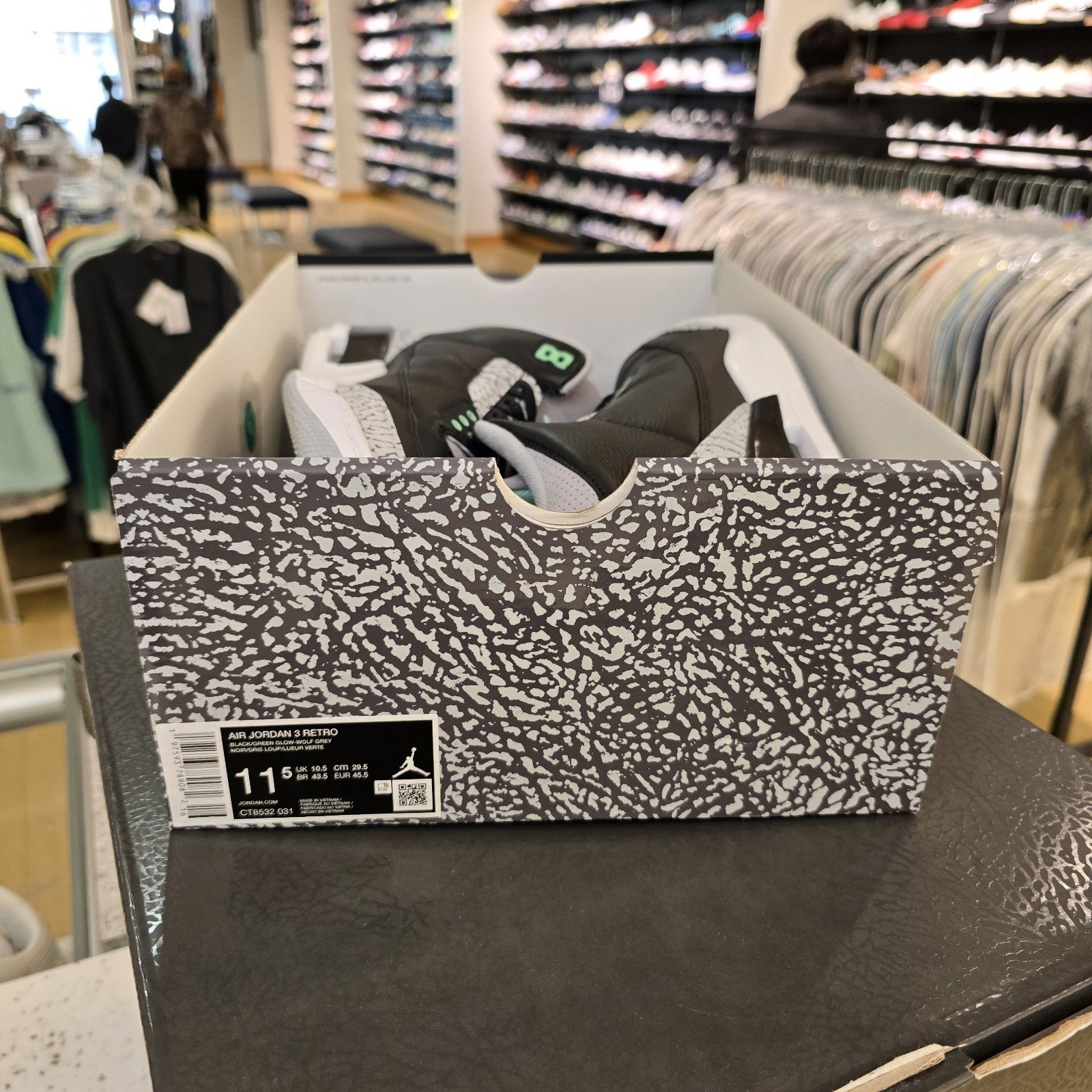 Size 11.5 - Air Jordan 3 Retro Green Glow
