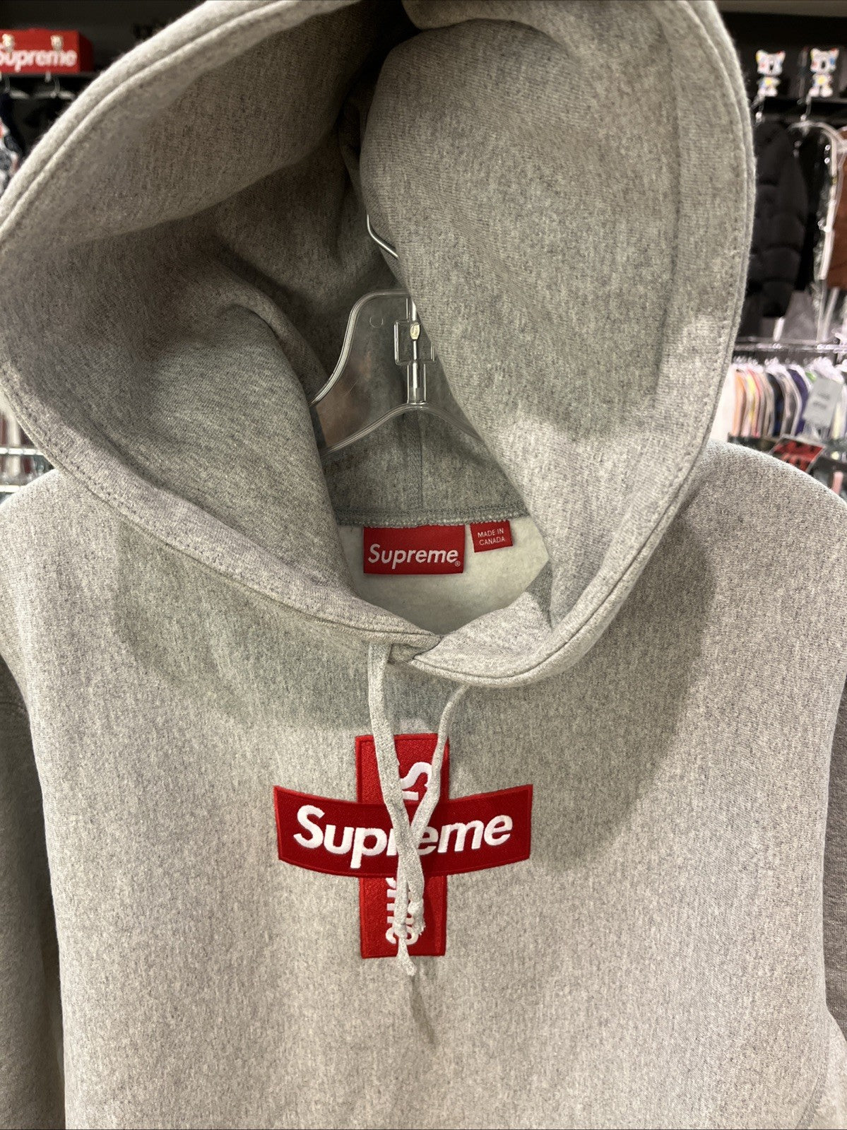 Supreme Cross Box Logo Hooded Sweatshirt Sz Medium