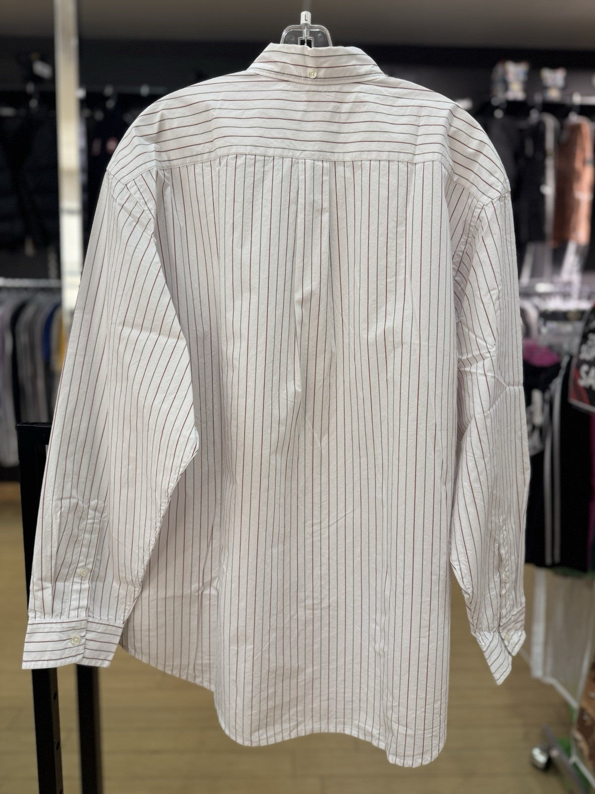 Supreme Loose Fit Stripe Shirt White Size Large