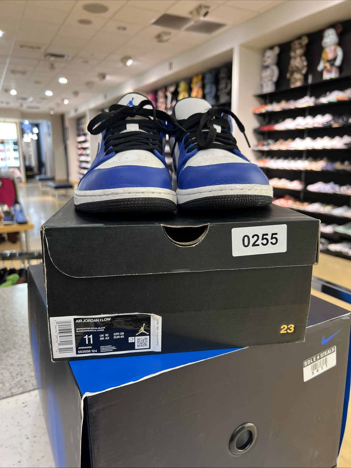 Air Jordan 1 Low Game Royal Blue White Sz 11 USED