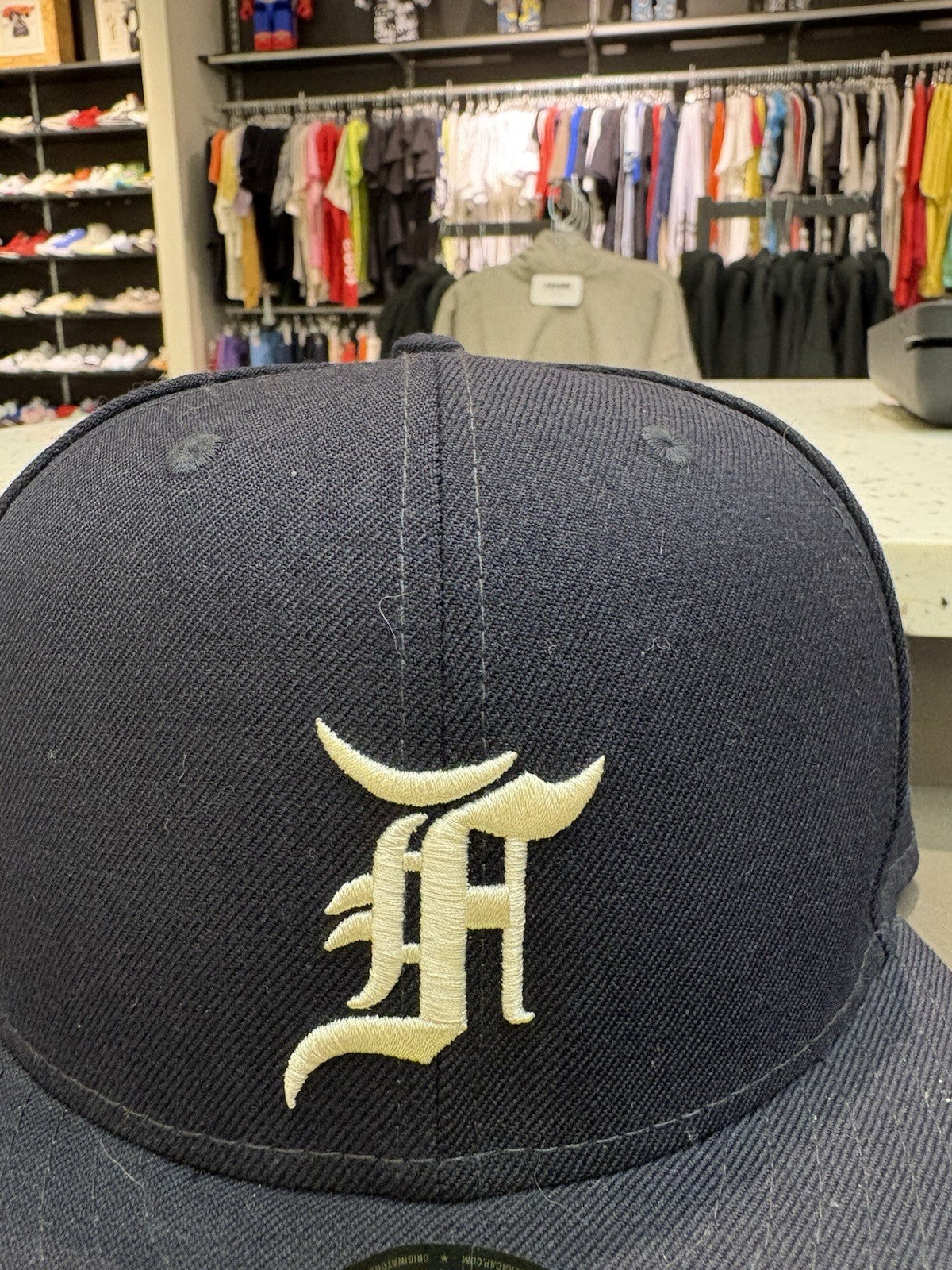 Fear Of God 59 Fifty New Era Baseball Cap FOG Navy Size 7 1/8