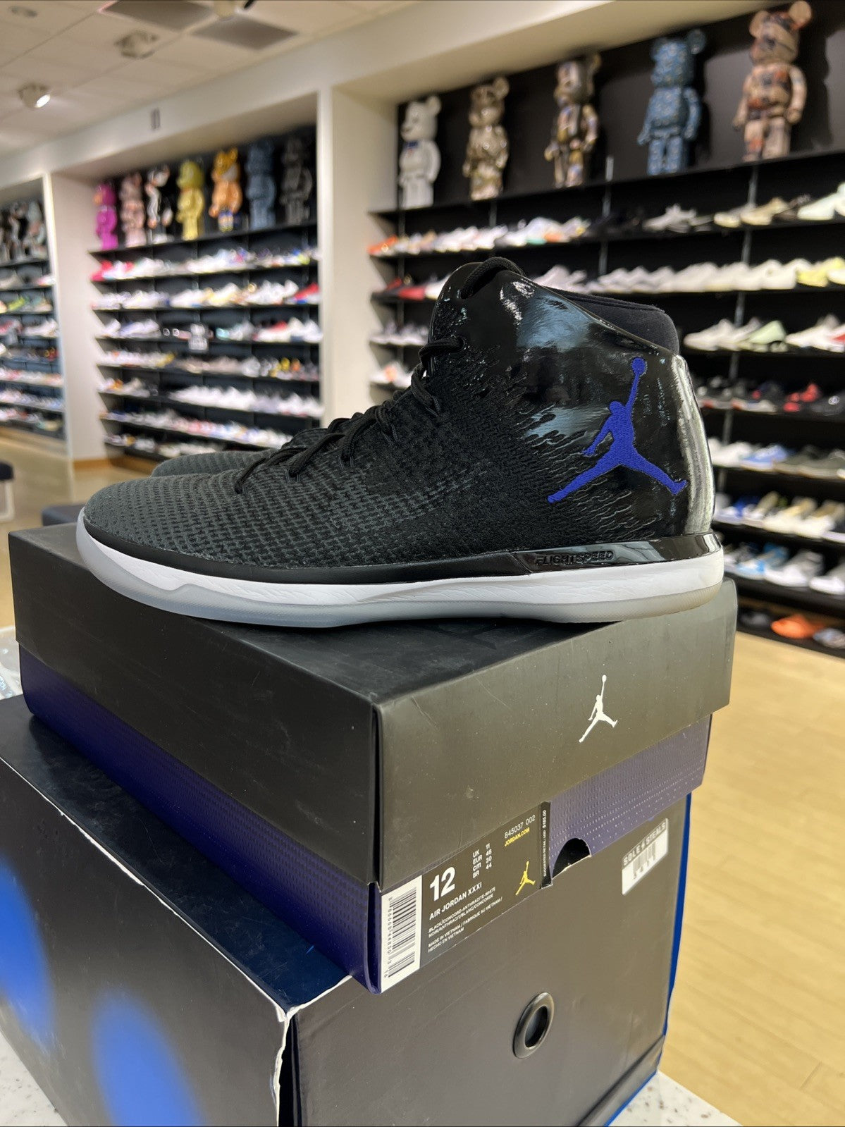 Air Jordan 31 Space Jam Black Blue Basketball Shoes Size 12 USED