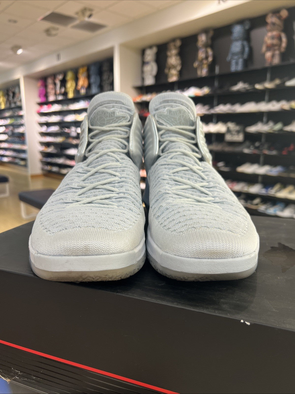 Nike Air Jordan XXXII Pure Platinum High Sneaker Shoes Sz 12 USED