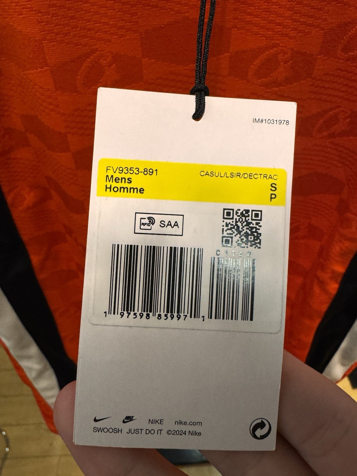 Corteiz x Nike NRG Jersey Team Orange Size S 