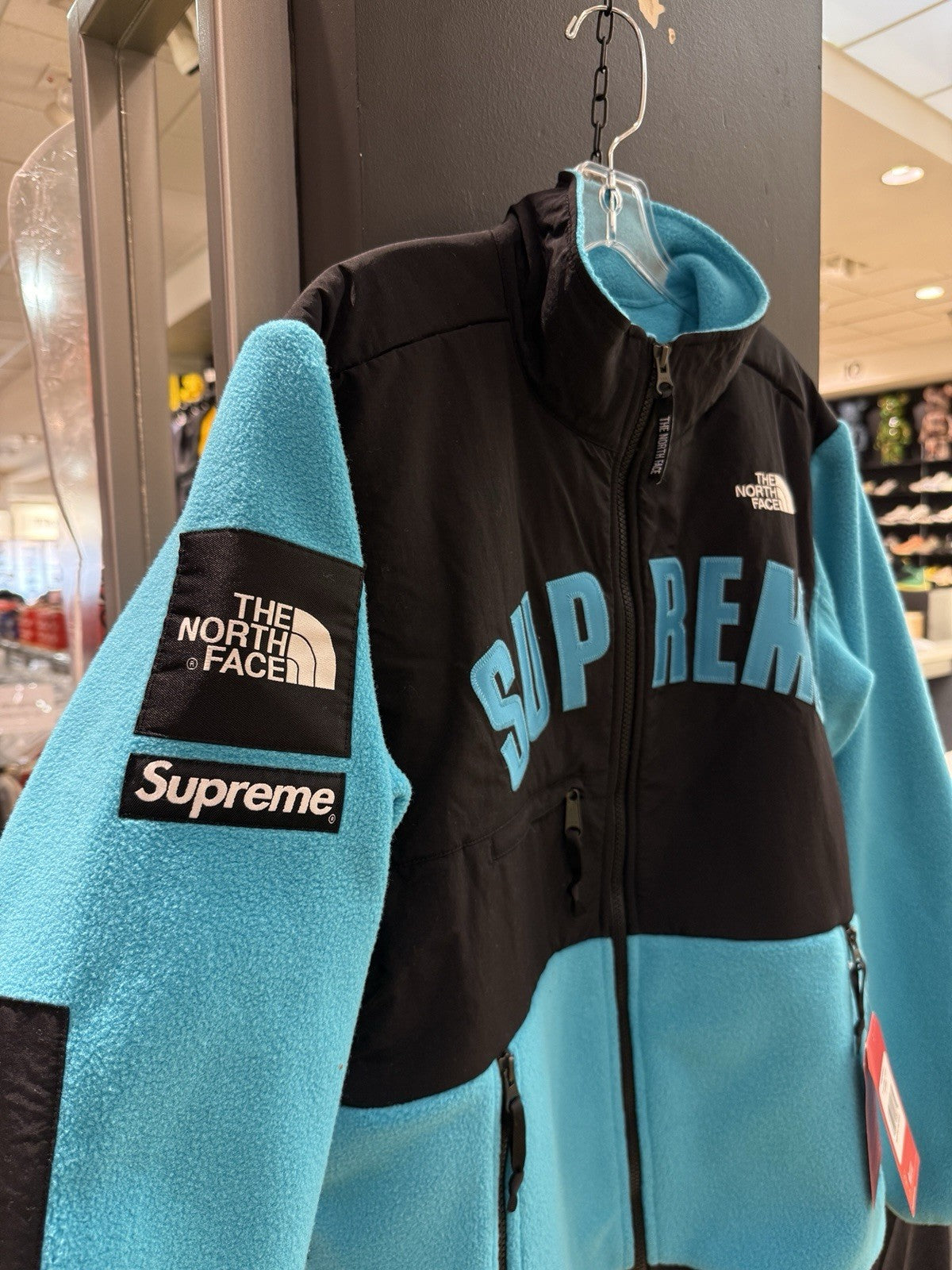 Supreme TNF The North Face Arc Logo Denali Fleece Jacket Teal Sz L