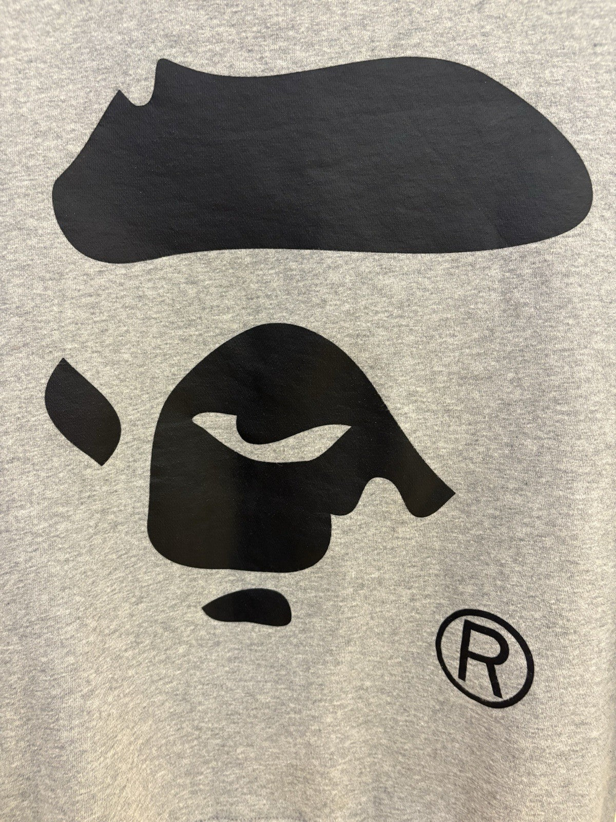 BAPE Ape Face Crewneck Sweatshirt Sweatshirt Gray Size Small