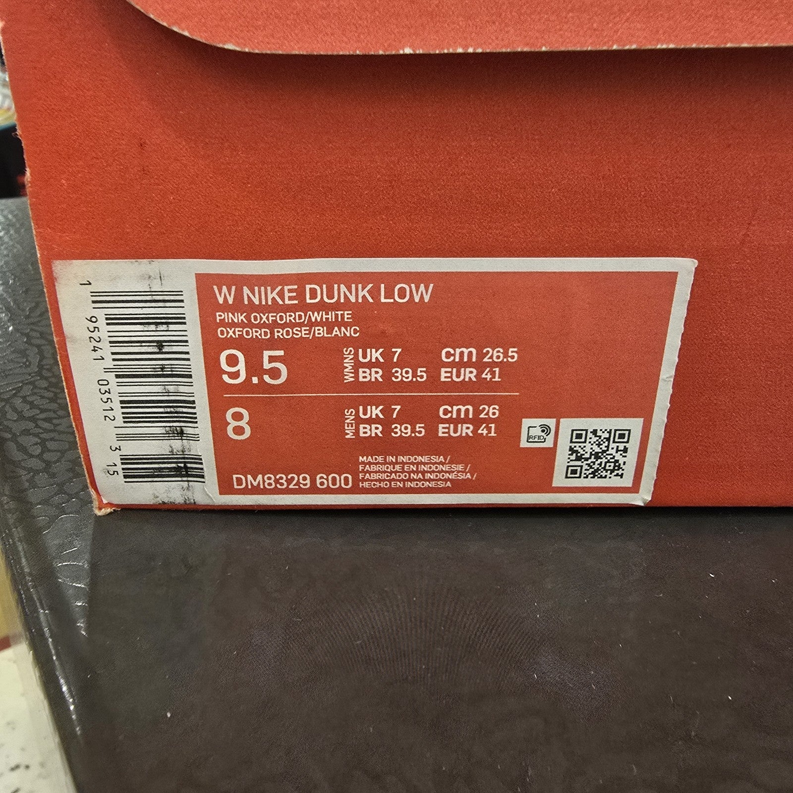 Size 9.5 - Nike Dunk Low Soft Grey Pink Women's