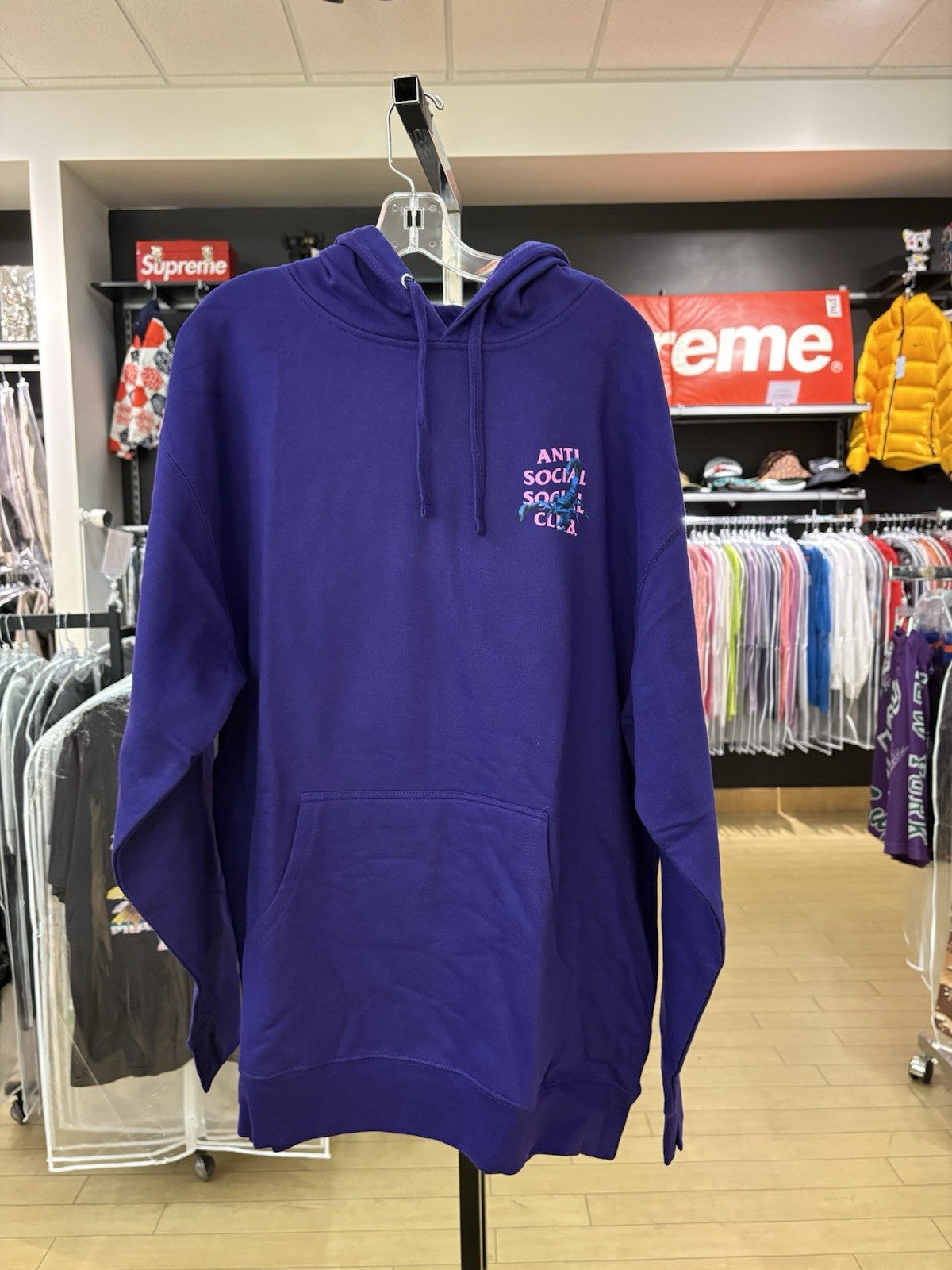 Anti Social Social Club Moodsting Hoodie Purple Sz XL