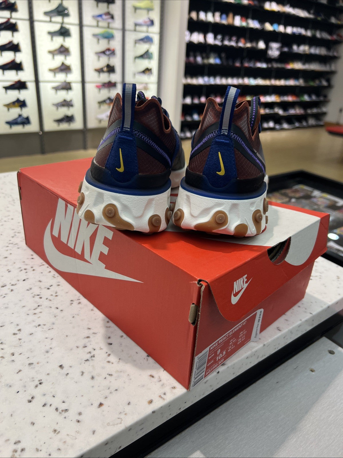 Nike React Element 87 Dusty Peach/Atmosphere Grey Sz 9