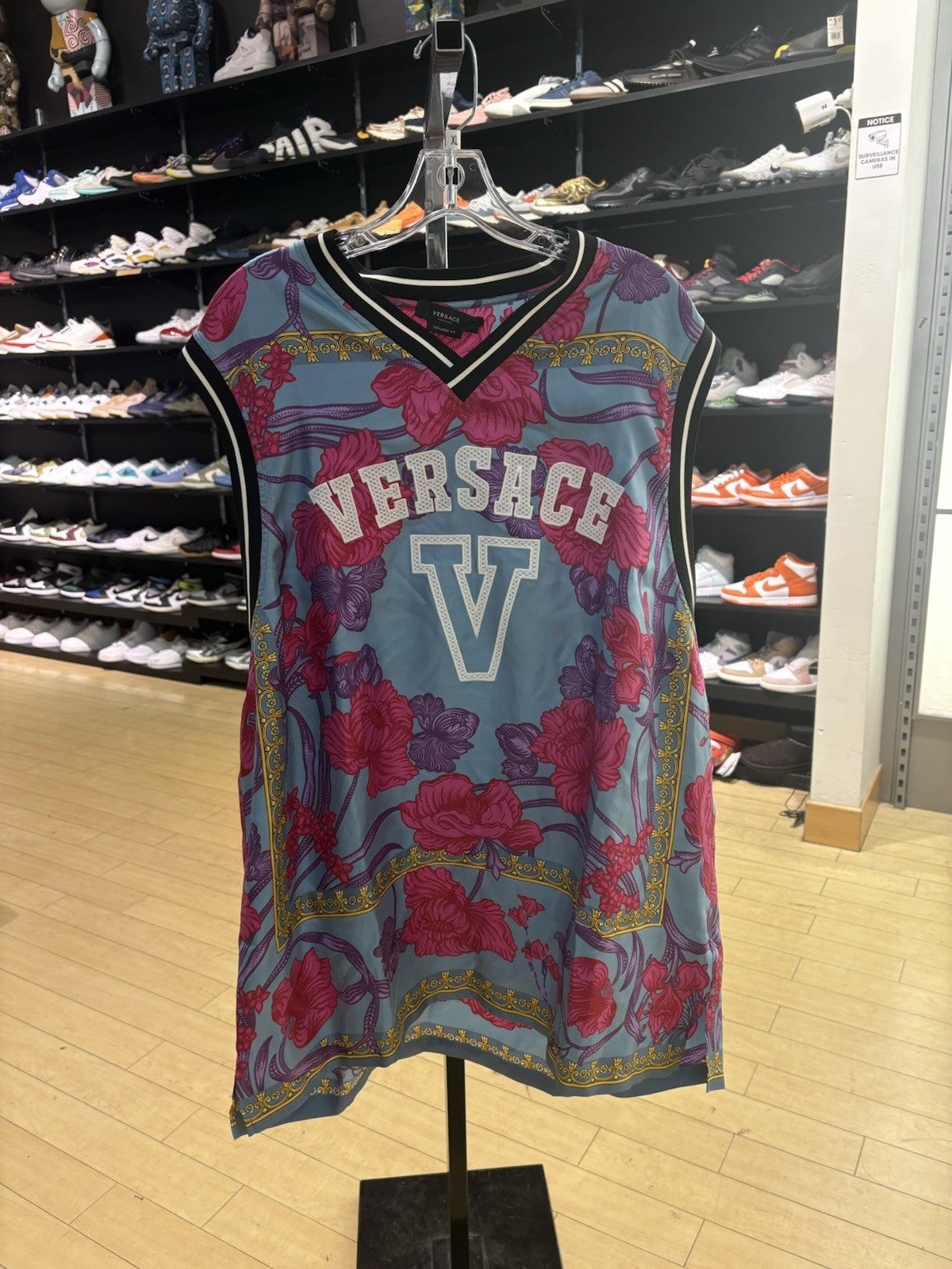 Versace 78 Jersey Tank Top Pastel Blue/Multi Size XL