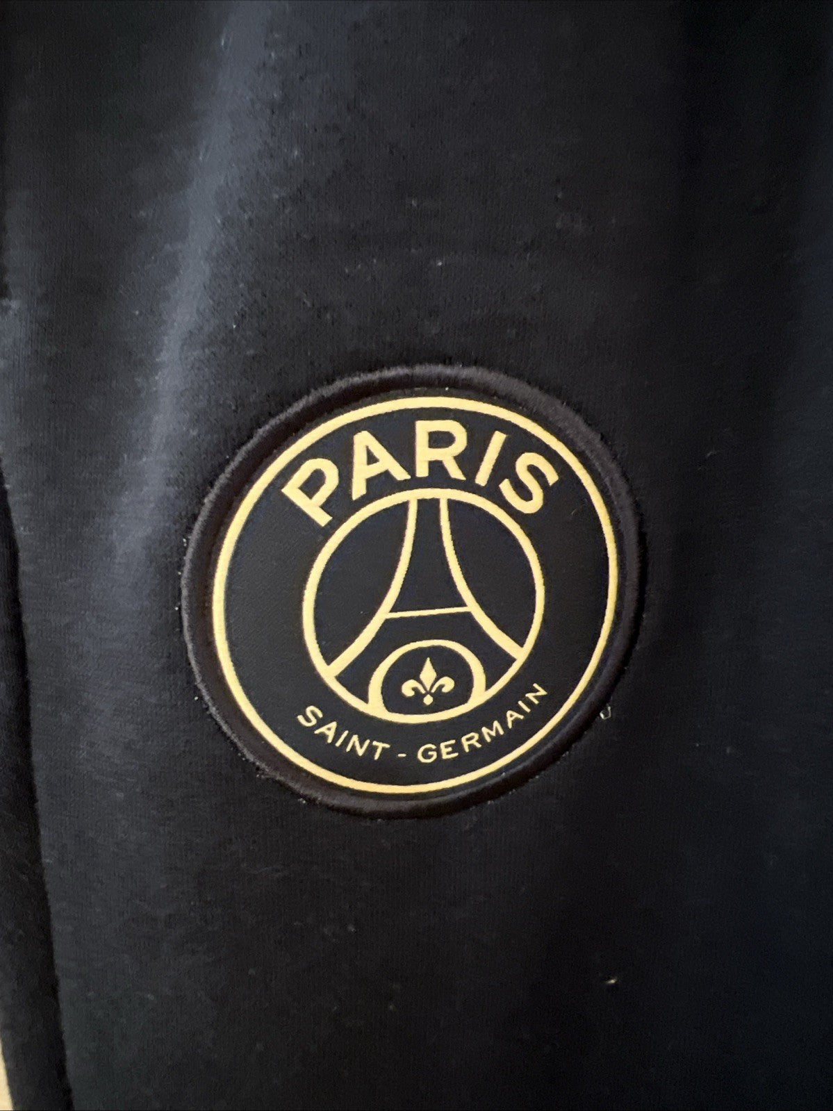 Jordan PSG Paris Saint-Germain Fleece Sweatpants Joggers Black Gold Sz S