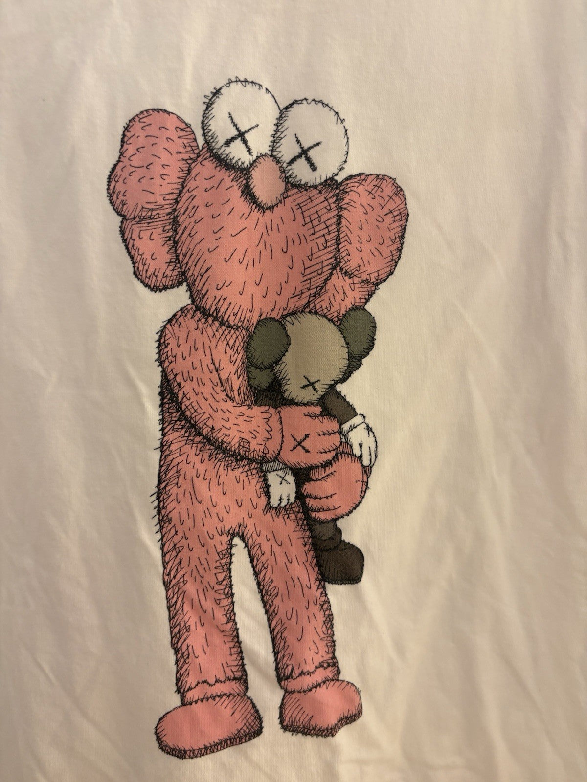 KAWS × Uniqlo Pink BFF Tee (US Sizing) White Size M