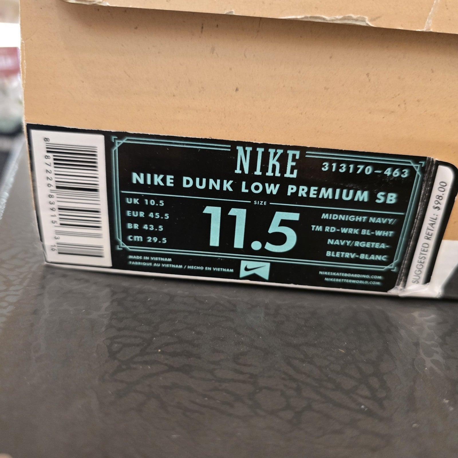 Size 11.5 - FTC x Nike Dunk Premium SB Low Finally