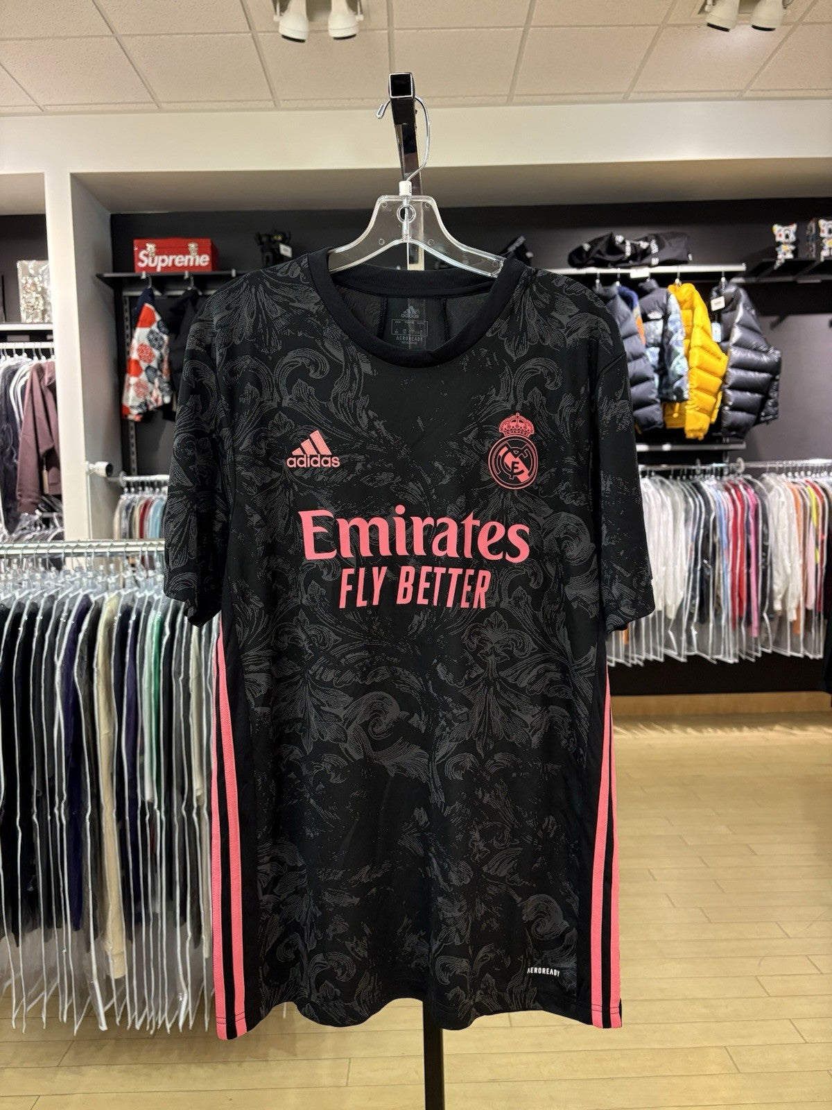 adidas Real Madrid Third Authentic Shirt 20/21 Jersey Black Size Large 