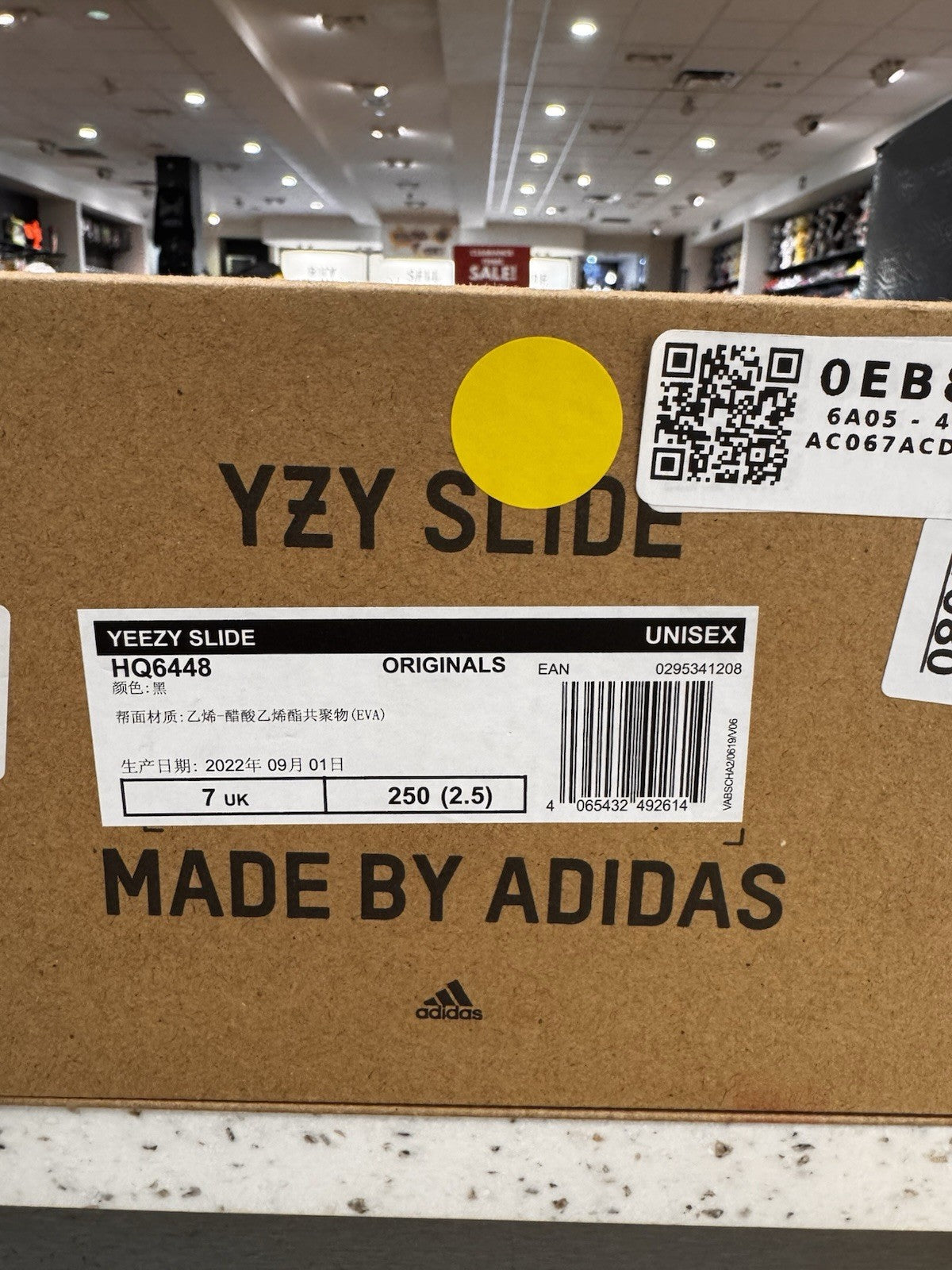 Adidas Yeezy Slide Onyx US Size 7