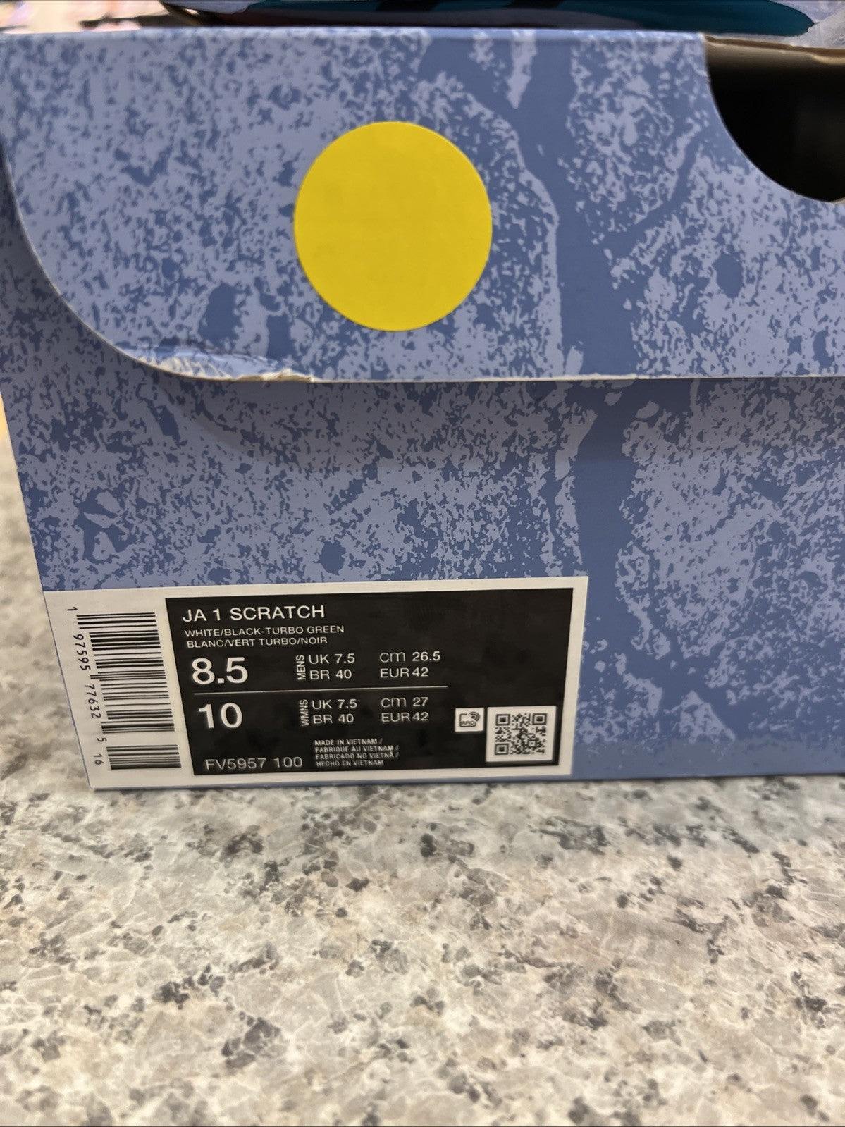 Nike Ja 1 Reverse Scratch Sz 8.5 USED