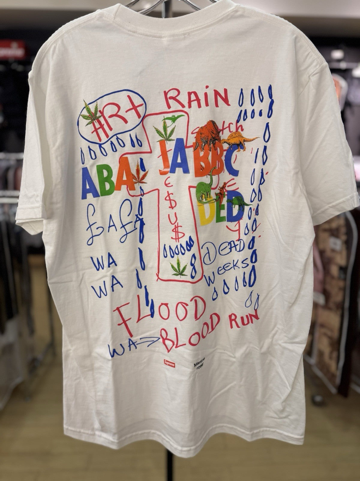 Supreme x Martine Rose Lee Scratch Perry Tee White Size M