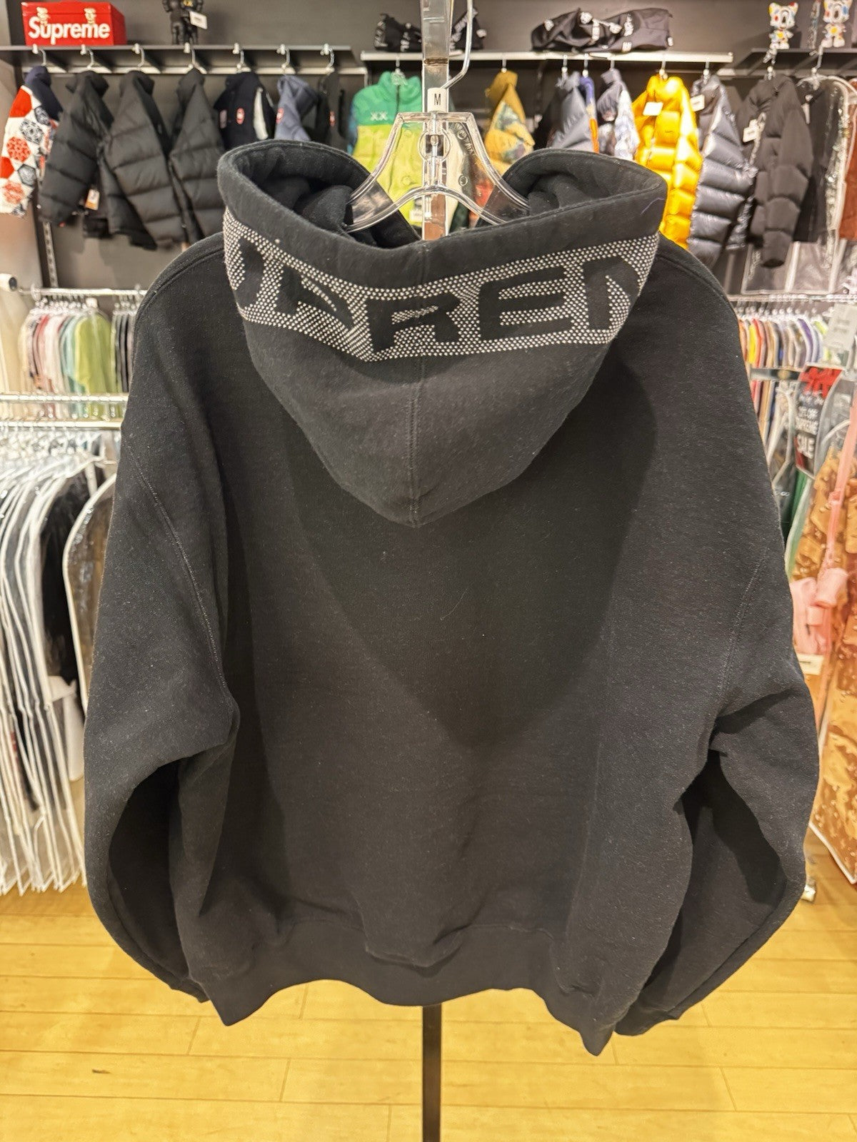 Supreme Jacquard Stripe Hooded Sweatshirt Size M
