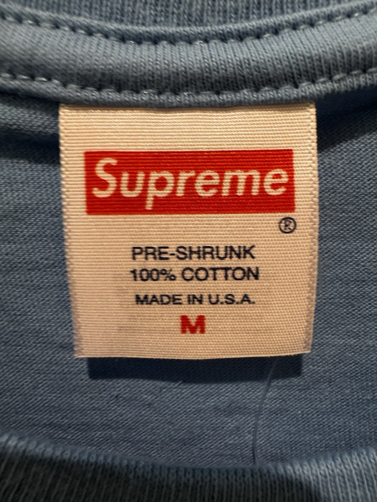 Supreme Paris Tee Bright Blue Size M
