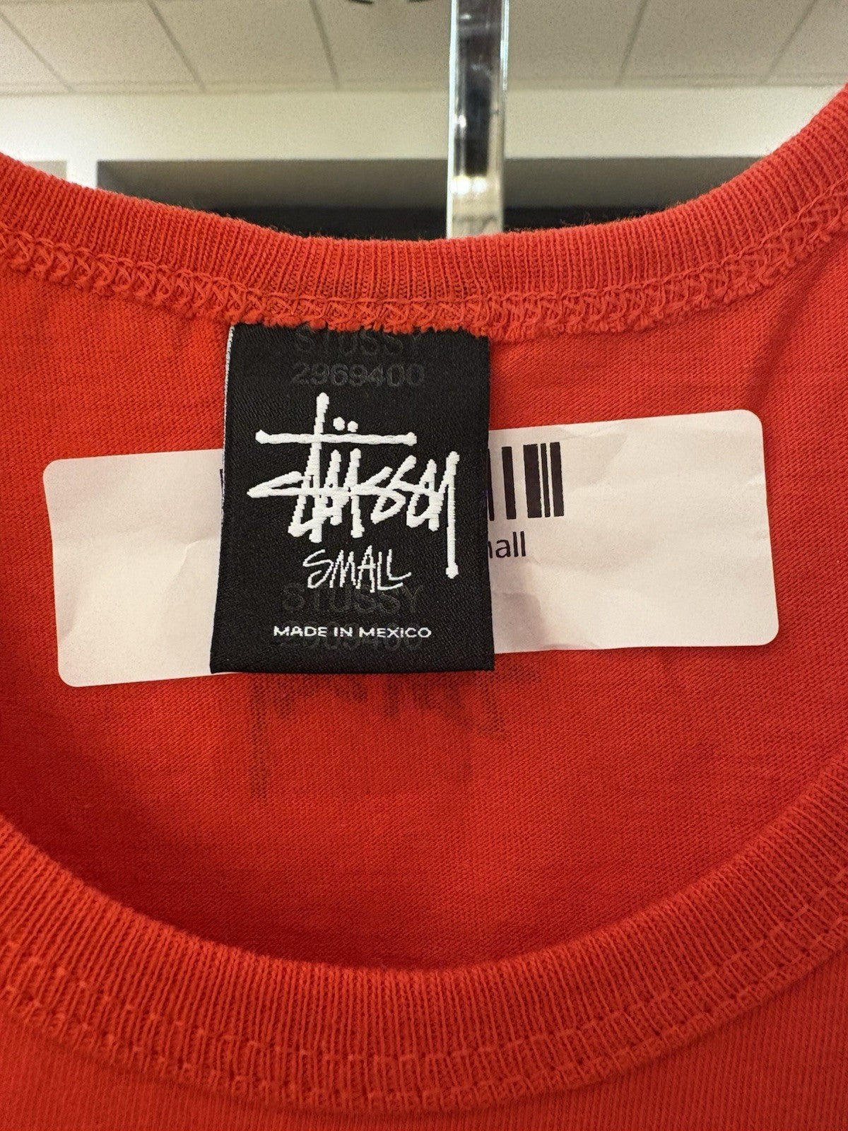 Stussy Jumbo Skull Tank Top 'Red' Size Small