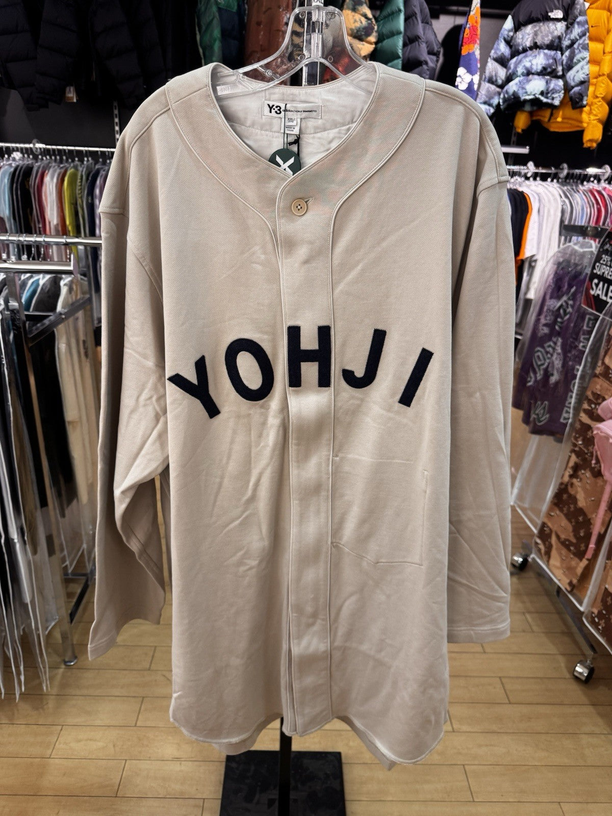 Adidas Y-3 FT Yohji Letters Baseball Shirt Size XXL
