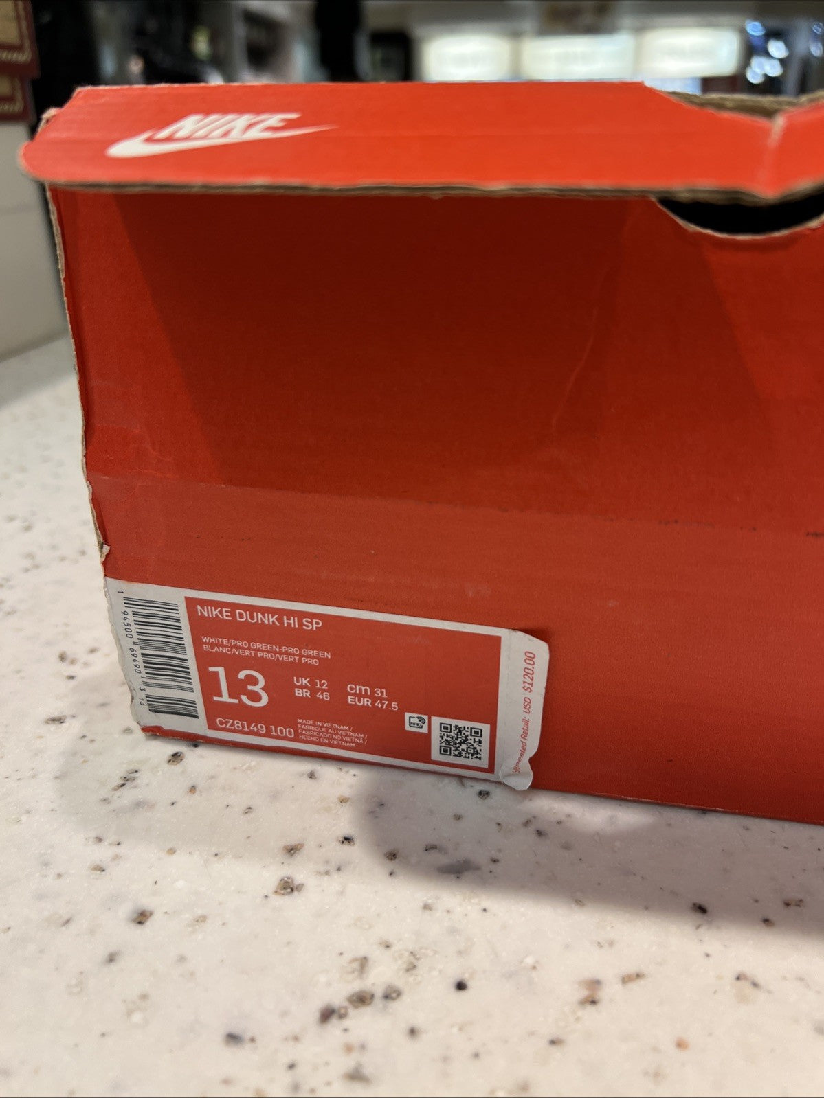 Nike Dunk SP High Spartan Green Sz 13 DEFECT