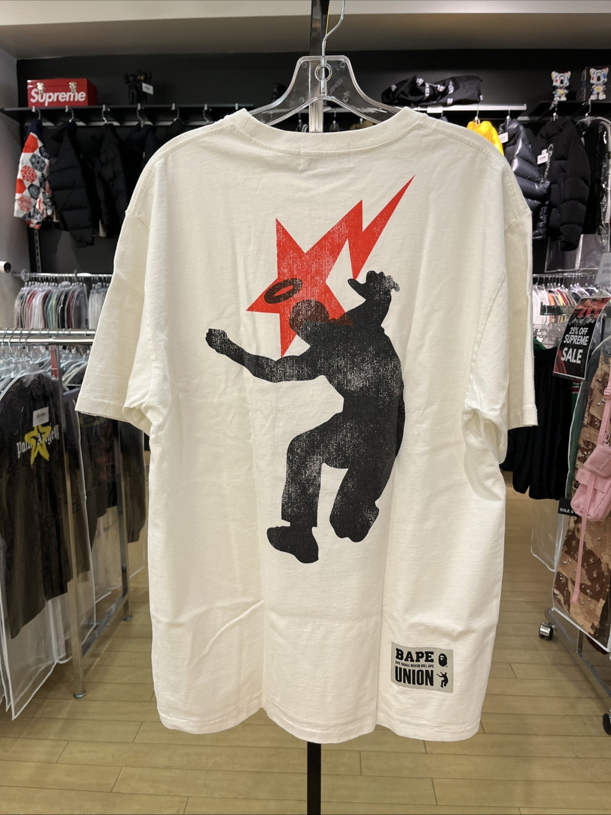 Bape x Union Pigment Dyed Ape Head Tee SZ XL