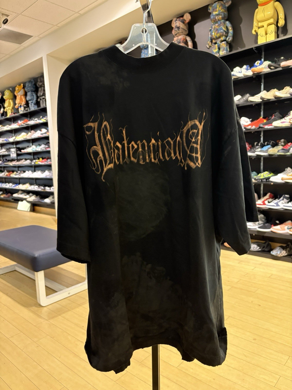 Balenciaga Heavy Metal Large Fit T-shirt in Black Faded Black size XS 