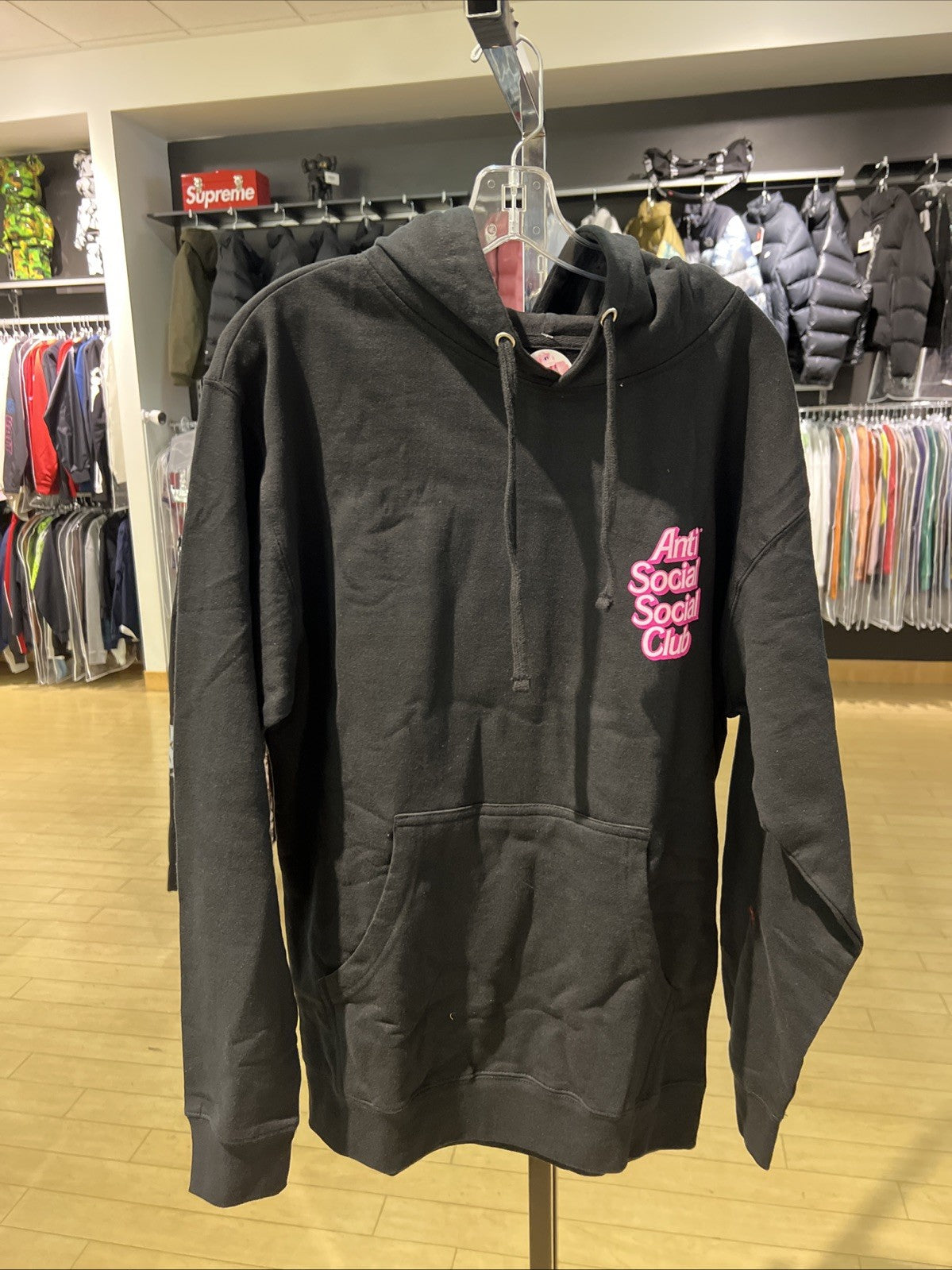 Anti Social Social Club Hoodie Sweatshirt Black Barbie