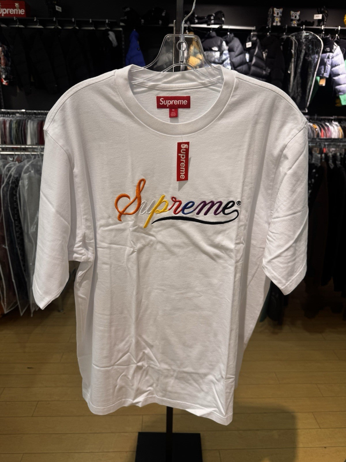 Supreme Cursive S/S Top White Size M